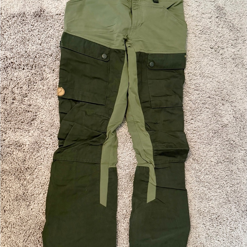 Fjallraven Two-Tone Olive Green Cargo Trousers